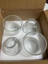 Clear Glass Shades Replacement for Ceiling Fan, Vanity, Chandelier. 4-pack NEW