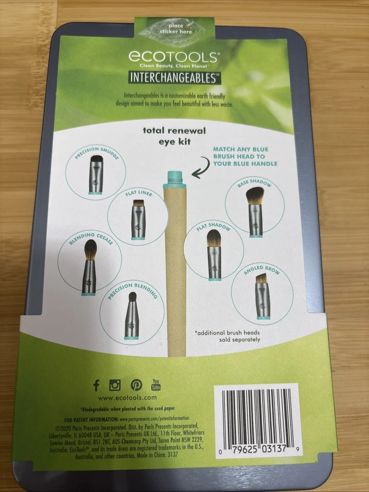 Ecotools Interchangeables Total Renewal Eye Kit 7 Count Brush Heads Vegan - Image 2 of 2