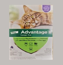 Advantage II Flea Spot Treatment Large Cats (over 9 lbs/ 6 Doses)- Free Shipping