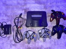 Nintendo 64 N64 Console Bundle: 4 Controllers OEM, Cables Memory Card Tested