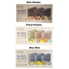 Bentgo 90 Piece BPA Free Portion Control Meal Prep Set with Lids