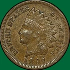 1897 Indian Head Cent Choice Almost Uncirculated AU+ Coin #32756