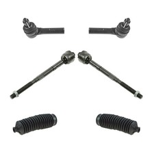 Front Inner Outer Tie Rods & Rack Bellows Chevy GMC Canyon 04-05 2.8L 3.5L 6pc
