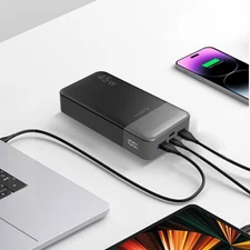 45W 20000mAh Power Bank Charger for iPhone 15/16/ MacBook Black/Green/Blue