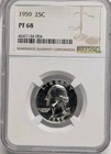 1959-P Philadelphia Washington Silver Quarter Proof NGC Graded PF68