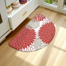 KIMODE Half Circle Kitchen Mats for Floor Cushioned Anti Fatigue,Semi Round F...