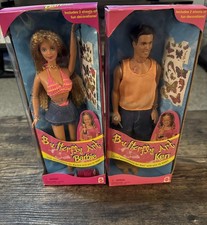 Barbie Ken Butterfly Art Tattoo Barbie Doll Lot 1998 Mattel 20359, 22995 New