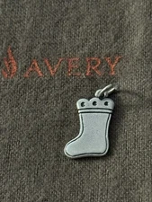 James Avery Retired Christmas Stocking Charm Sterling Silver ENGRAVED