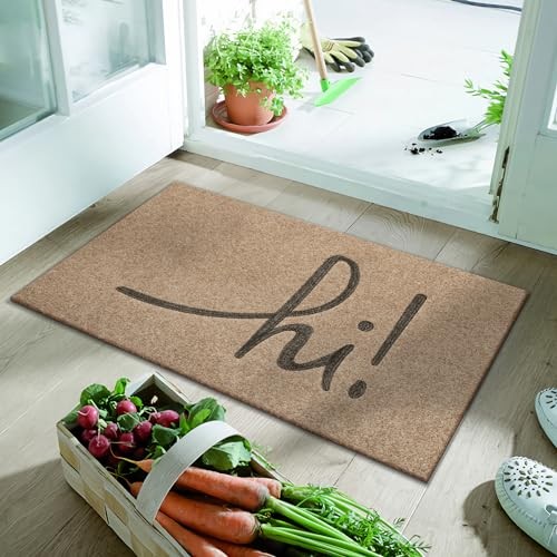 Hi Welcome Door Mat Durable Front Door Mat for Home Entrance Kitchen and - Picture 5 of 7