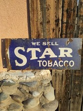Original 1920s Star Tobacco Porcelain Flange Sign