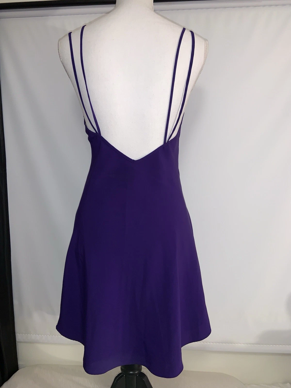 UNDERCOVER Abito slip vintage anni 90 Victoria's Secret etichetta oro viola pizzo camicia da notte media