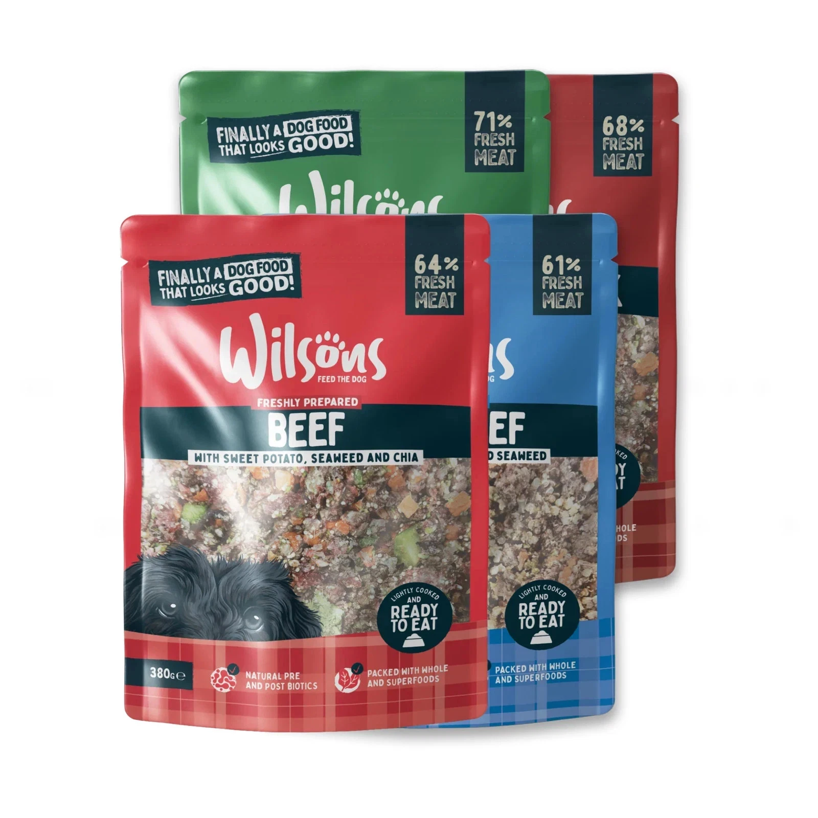 Wilsons Red Meat Fresh Dog Food Complete Natural Nutrition for Adult Dogs
