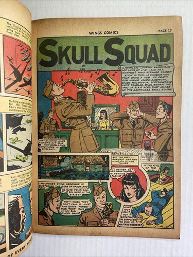 Wings Comics #28 Fiction House 1942 Missing Centerfold - Bild 5 von 6
