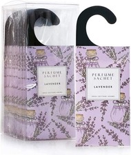 ROSE COTTAGE Large 12 Packs Lavender Hanging Closet Deodorizer Air Freshener ...