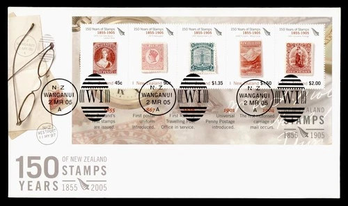 DR WHO 2005 NEW ZEALAND FDC STAMP 150TH ANIV S/S M74735