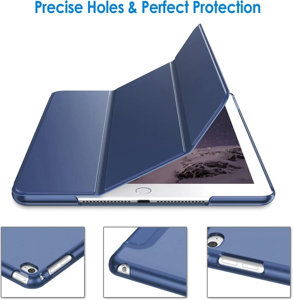 JETech Case for iPad Air 2 (2nd Generation), Smart Cover Auto Wake/Sleep (Navy) - Image 3 of 4