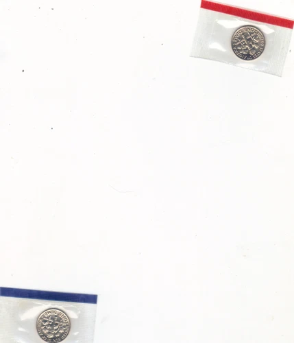 1971 P+D UNCIRCULATED ROOSEVELT DIMES NICE COIN STILL IN MINT CELLO L@@K