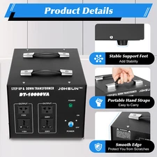 10000W Voltage Converter Transformer Step Up Down 110V to 220V, 220V to 110V NEW