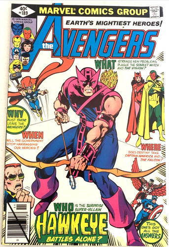 THE AVENGERS. NUMMERN 184.189 191-194 & 198-199. (7 HEFTE 1979-1980 LOT). - Bild 3 von 17