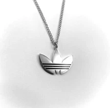 Silver Plated Adidas Inspired 20” Necklace + Pendant
