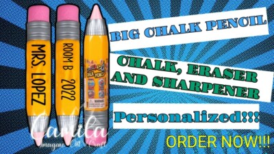 Personalized Giant Chalk Pencil