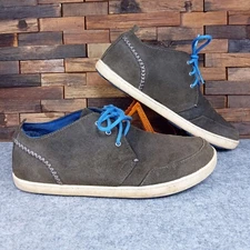 Olukai Maki Mens 11 Gray Suede Moccasin Shoes Casual 10173-4T19