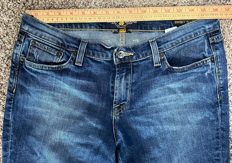 Pantalones de mezclilla bajos Lucky Brand para mujer talla 32 Capri verano Sweet N talla 14 recortados 14/32 Foto 3 de 4