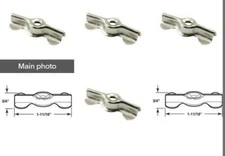 1 Pack of 6 Prime-Line  Nickel Plated Steel Double Winged Window / Screen Clips 