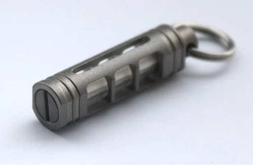Neu TC4 Titanlegierung Schlüsselanhänger leuchtend Paracord Perlen Halskette Anhänger - Bild 22 von 31