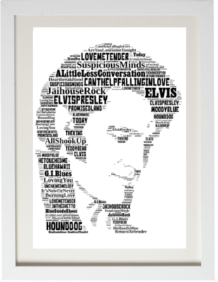 Elvis Presley Portrait In Songs Word Art Keepsake/Memor - Foto 7