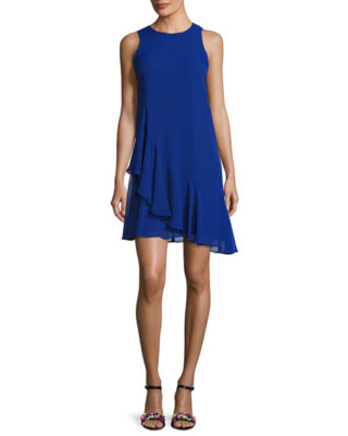 Elza J Chiffon Ruffled A Line Dress.SZ:14