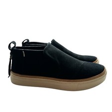 TOMS Suede Paxton Slip On Shoes Black Tassel Removable Insole Womens Size 9