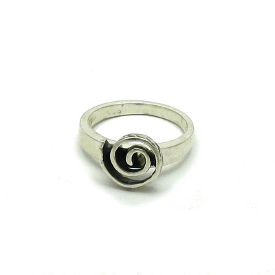 R001479 echt Sterling Silber Ring massiv 925 Spirale Handarbeit nickelfrei
