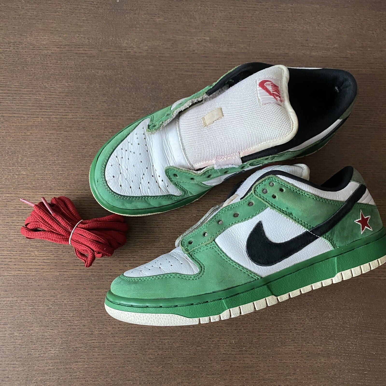 slank backup nog een keer Nike Dunk Low SB Heineken Size 8 Used Rare Retro OG VTG Vintage Authentic  Green | eBay