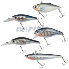 DR.FISH Fishing Lures 5″ Minnow Popper Saltwater Crankbaits Rattle Mustad Treble