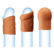 Silicone Foreskin Penis Cock Ring Sleeve Extension Prolong Delay Sex Toy for Men