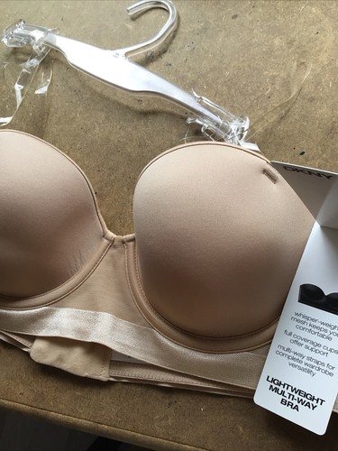 DKNY REGGISENO LEGGERO MULTIWAY 36b Nudo NUOVO CON ETICHETTE £22 nuovo offerta limitata - Foto 7 di 7