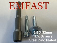 5.5 x 32 hexagon head self drilling screw steel metal roofing sheeting hex 32mm