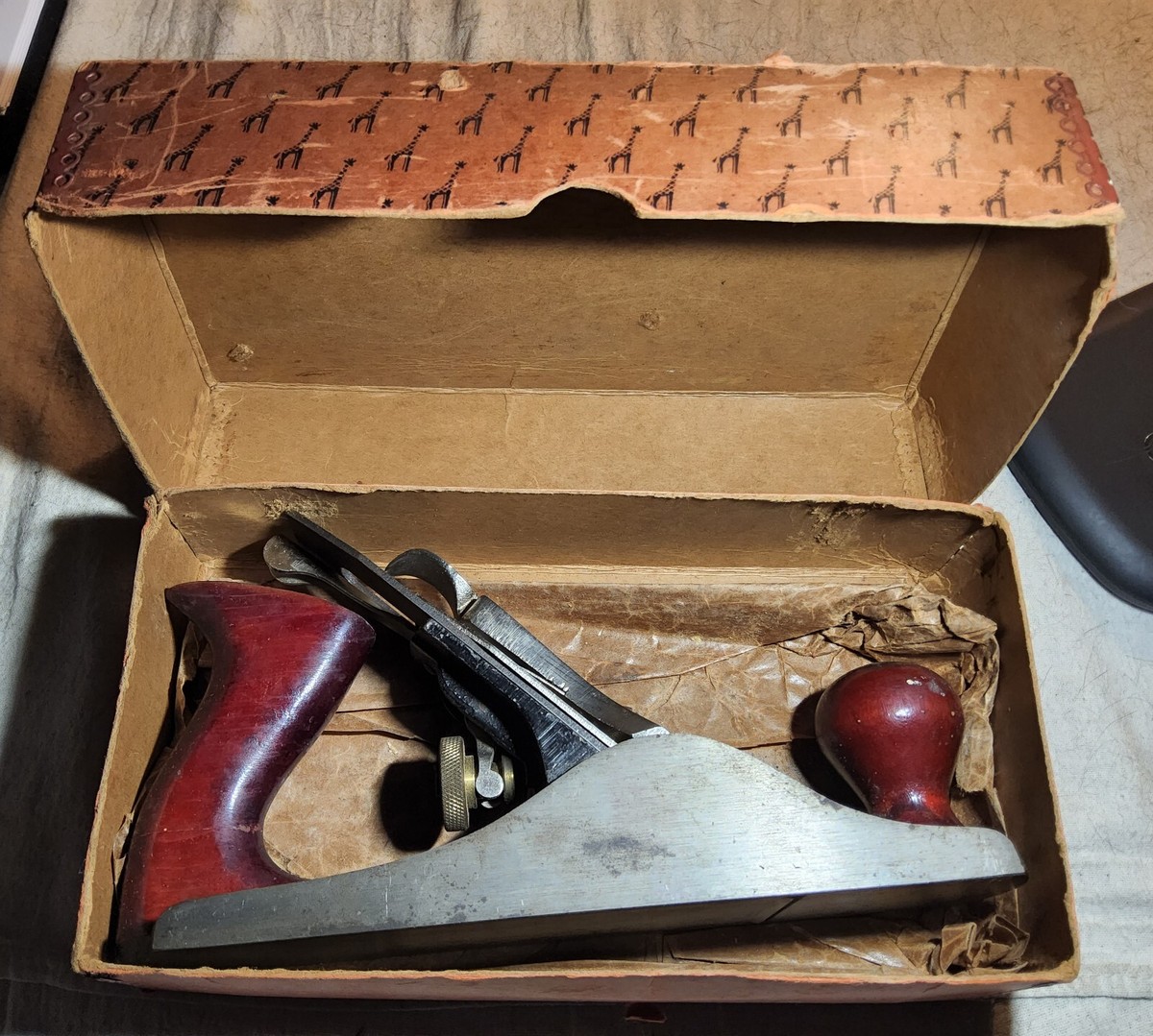 VINTAGE NO. G-3 GREAT NECK IRON SMOOTH PLANE IN BOX 8