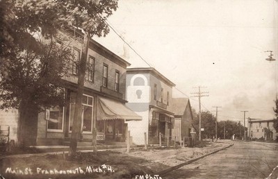 Street View Main St., Frankenmuth MI Michigan RPPC Photo Postcard COPY