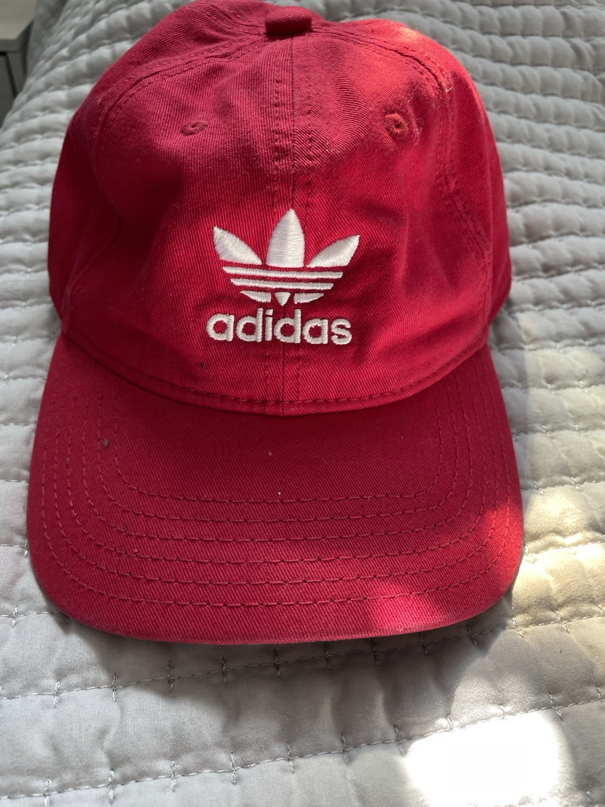 adidas Fitted Cap Hat Red, Solid OSFM - image 3