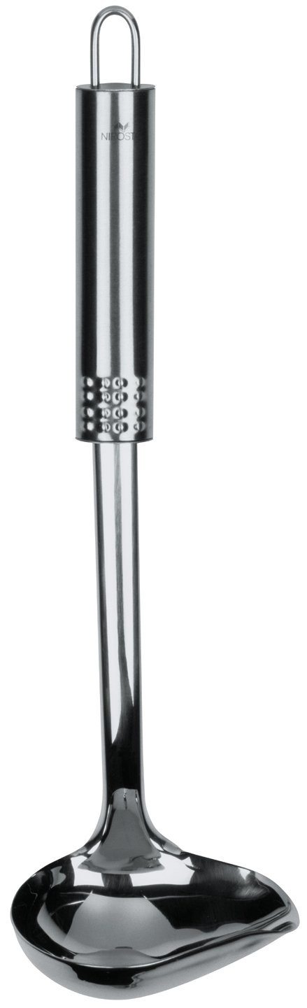Fackelmann Soßenlöffel 30 cm OVALGRIFF, Küchenhelfer mit ergonomischem Griff, Su