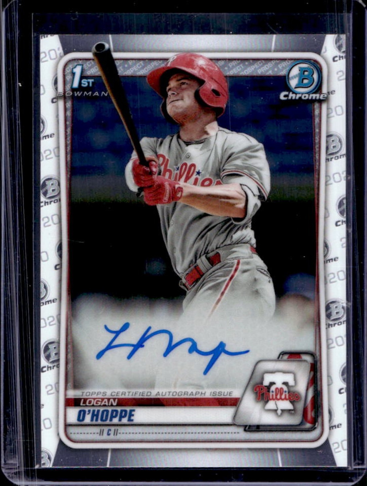 2020 Bowman Chrome Logan O'Hoppe Auto 1st Prospect #CPA-LOH