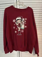 Vintage Betty Boop Christmas Women s Crewneck Size Extra Large