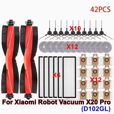 Main Roller Side Brush Filter Mop Cloth For Xiaomi X20 Pro (D102GL) Parts lot