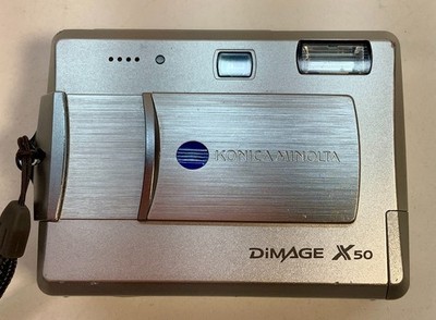 Digital X50 DiMAGE Minolta Konica 箱バッテリー付き X50 Dimage MINOLTA Konica ☆動作OK Camera SD Charger Battery + 5MP デジタルカメラ