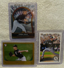 2011 Topps Finest Chris Sale Rookie RC # 80 + Bowman Gold Rookie RC # 220 +