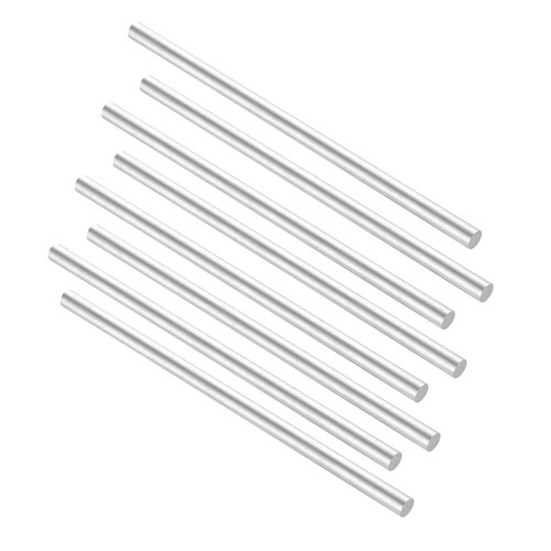 Swpeet 21Pcs Metal Round Rods Kit , 3 Kinds Of Metal Materials Including Stainless Steel, Brass And Aluminum Perfect For For DIY Craft Tool - Diameter 2mm-8mm Length 100mm
