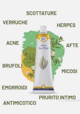 Teebaum Creme Just 2 x 30 ml Ekzem Psoriasis Akne, fettige Haut JUST + Geschenk