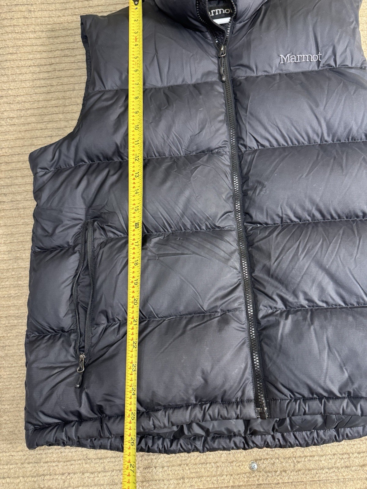 Marmot Puffer Goose Down Vest Black Men's Size Large image 10